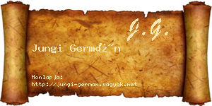 Jungi Germán névjegykártya